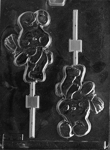 Bunny Holding Flower Lolly Chocolate Mold - LPE138
