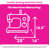 Everything Mary Jumbo 5 Wheel Collapsible Rolling Sewing Machine Storage Case Black