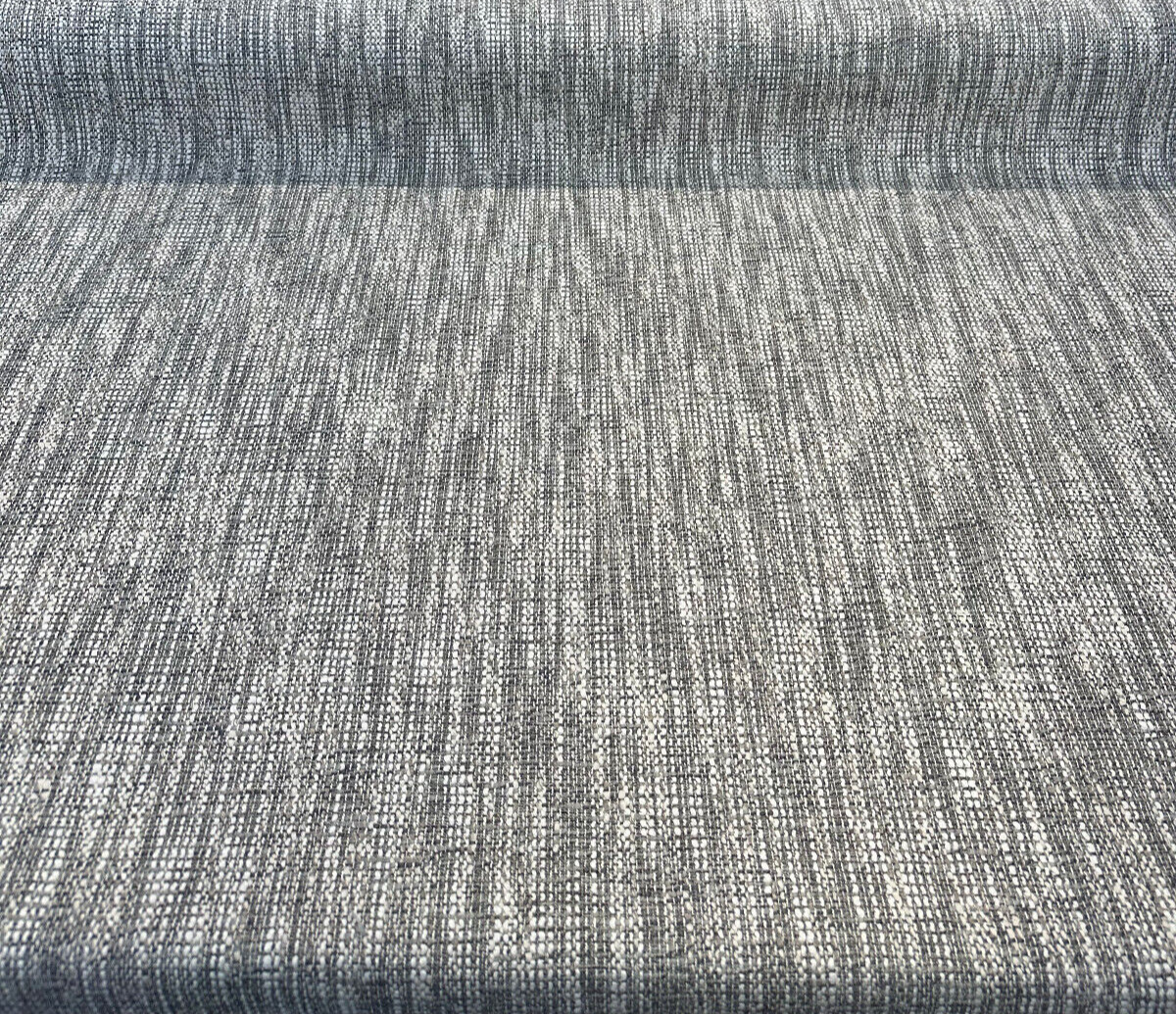 Lucky One Chenille Tweed Upholstery Fabric - Fog Gray/Off White Mix, 55" Width (1 Yard)