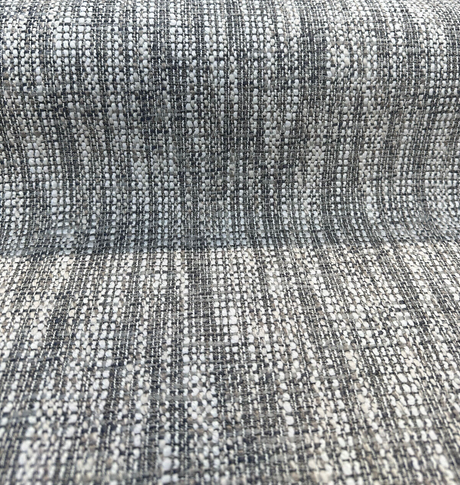 Lucky One Chenille Tweed Upholstery Fabric - Fog Gray/Off White Mix, 55" Width (1 Yard)
