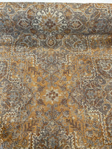 Riggs Sienna Pecan Chenille Fabric - Traditional Damask, Sienna Pecan With Gray And Charcoal, 56" Width (By The Yard)