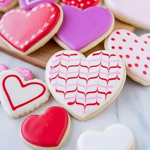 Heart Cookie Cutters 6 PCS, 2'', 3'', 3.25'', 3.75'', 4'', 5'', for Valentine's Day