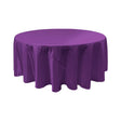 Purple Bridal Satin Round Tablecloth 120″