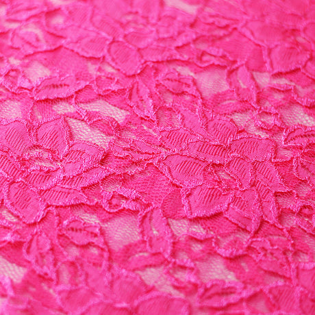 Passion Flower Nylon Spandex Fabric - Multiple Colors, Floral Lace Pattern, 57/58" Width (1 Yard)