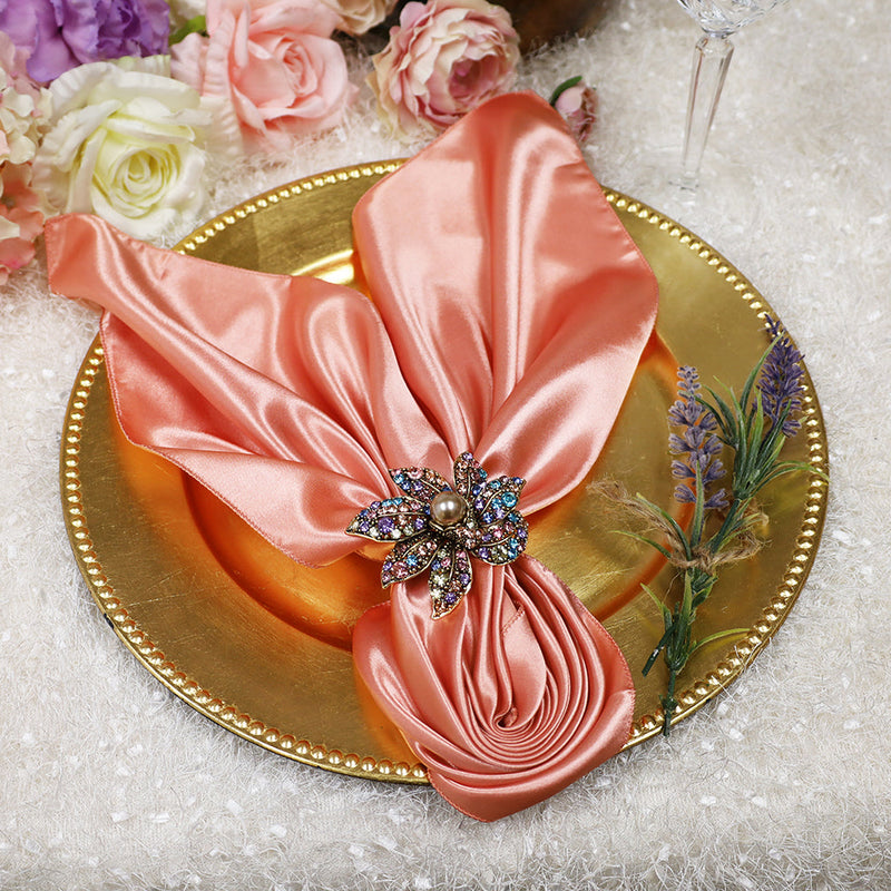 Satin Dinner Napkins 20x20 Rose Pink