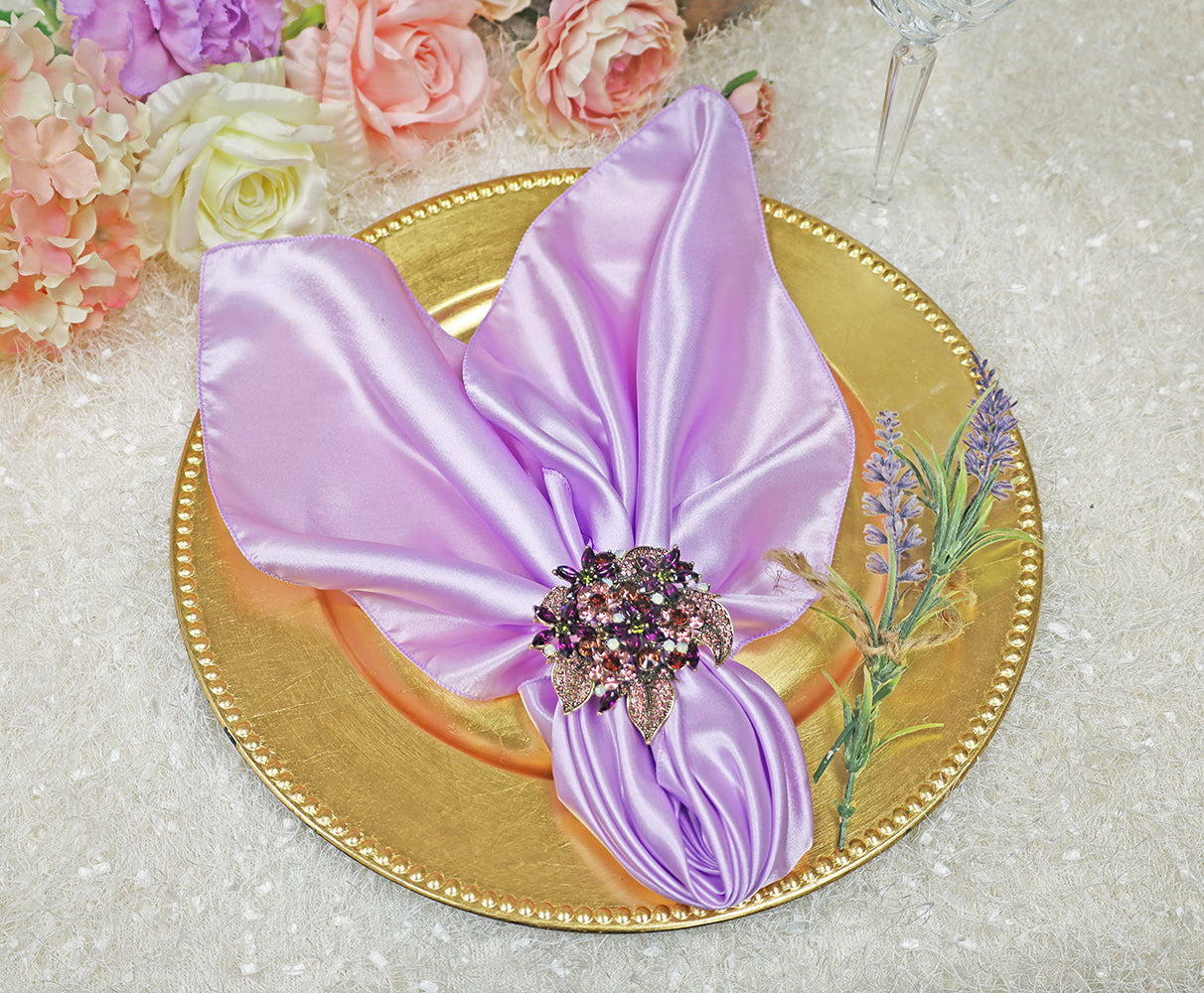 Satin Dinner Napkin Sample 20x20 Lavender