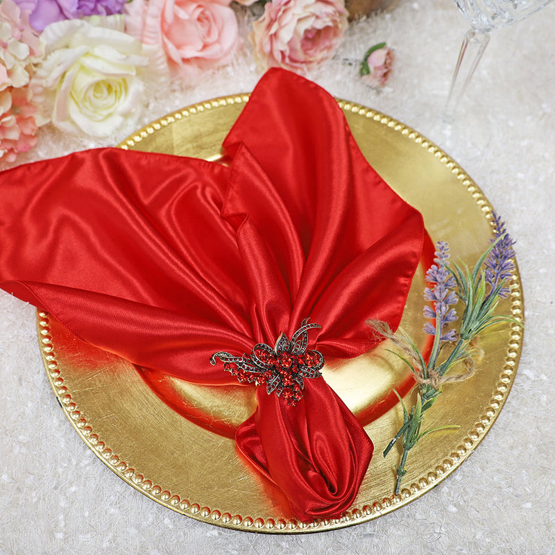 Satin Dinner Napkins 20x20 Red