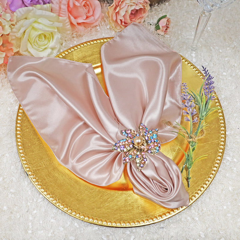 Satin Dinner Napkins 20x20 Blush Pink
