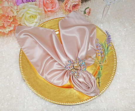 Satin Dinner Napkins 20x20 Blush Pink