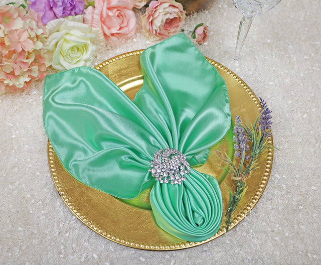 Satin Dinner Napkin Sample 20x20 Tiff Blue/Aqua Blue