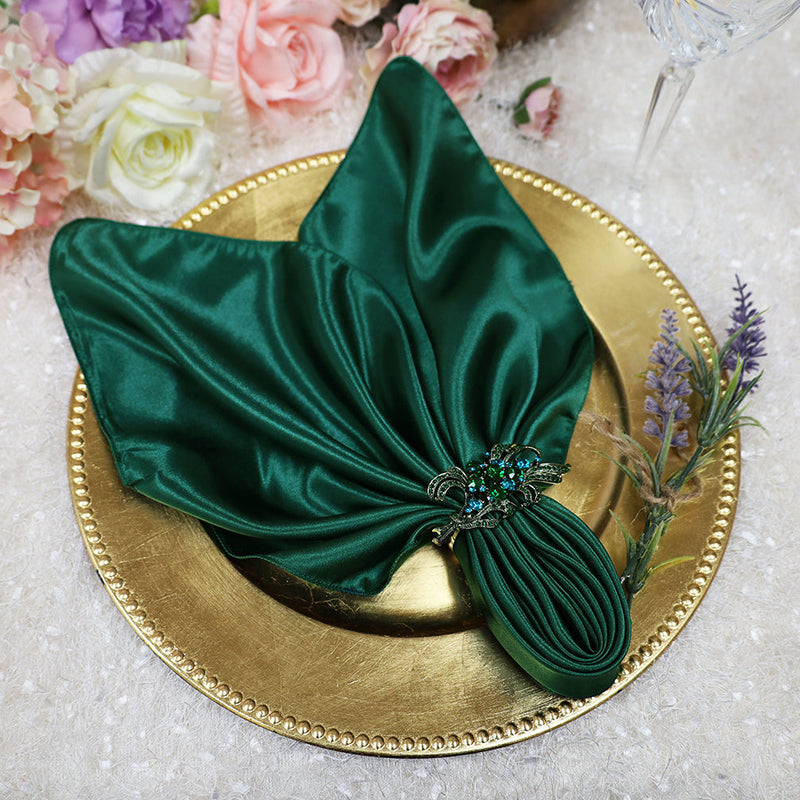 Satin Dinner Napkin Sample 20x20 Hunter Green/Holly Green