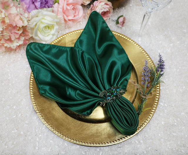 Satin Dinner Napkin Sample 20x20 Hunter Green/Holly Green