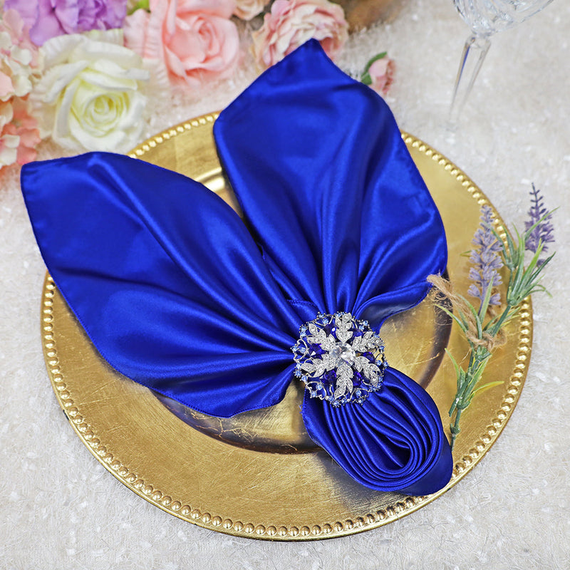 Satin Dinner Napkins 20x20 Royal Blue