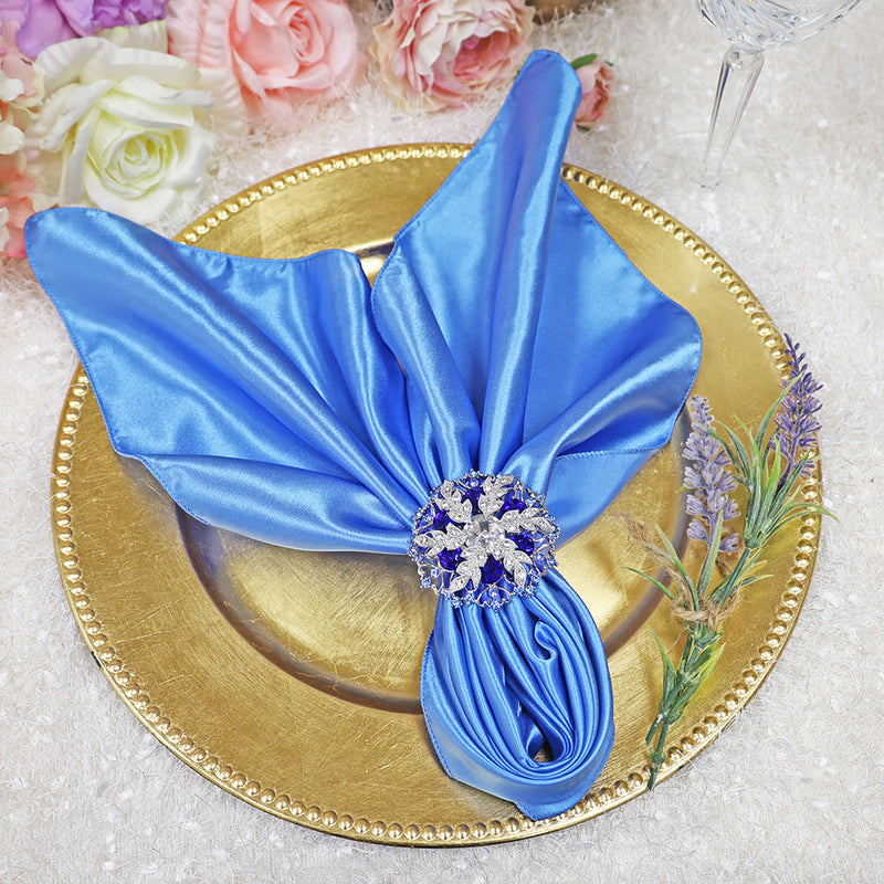 Satin Cloth Dinner Napkins 20x20 Periwinkle/Cornflower