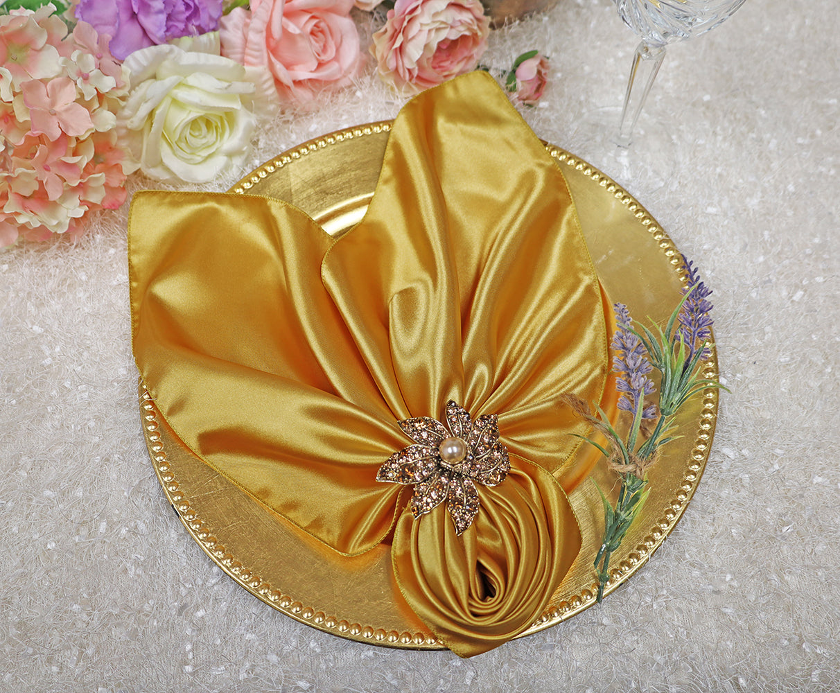 Satin Dinner Napkin Sample 20x20 Gold