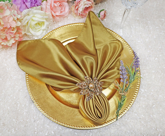 Satin Dinner Napkin Sample 20x20 Antique Gold