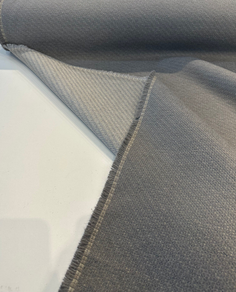 Sunbrella Chenille Outdoor Upholstery Fabric - Gray Gunmetal Tweed, 54" Width (1 Yard)