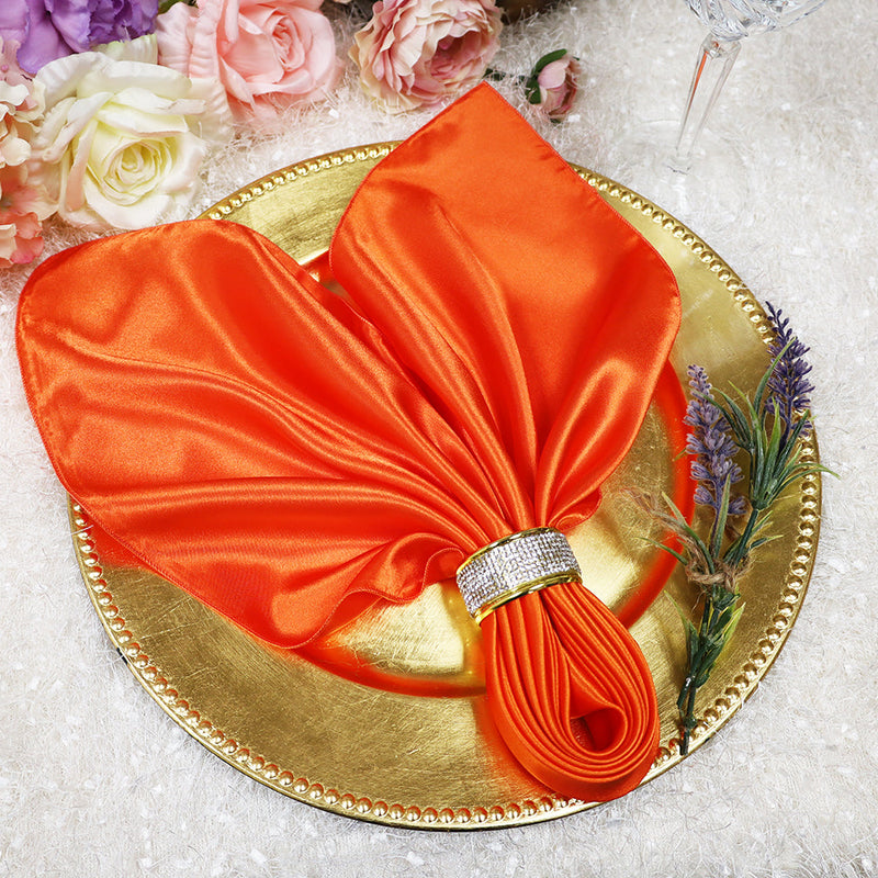 Satin Dinner Napkin Sample 20x20 Orange