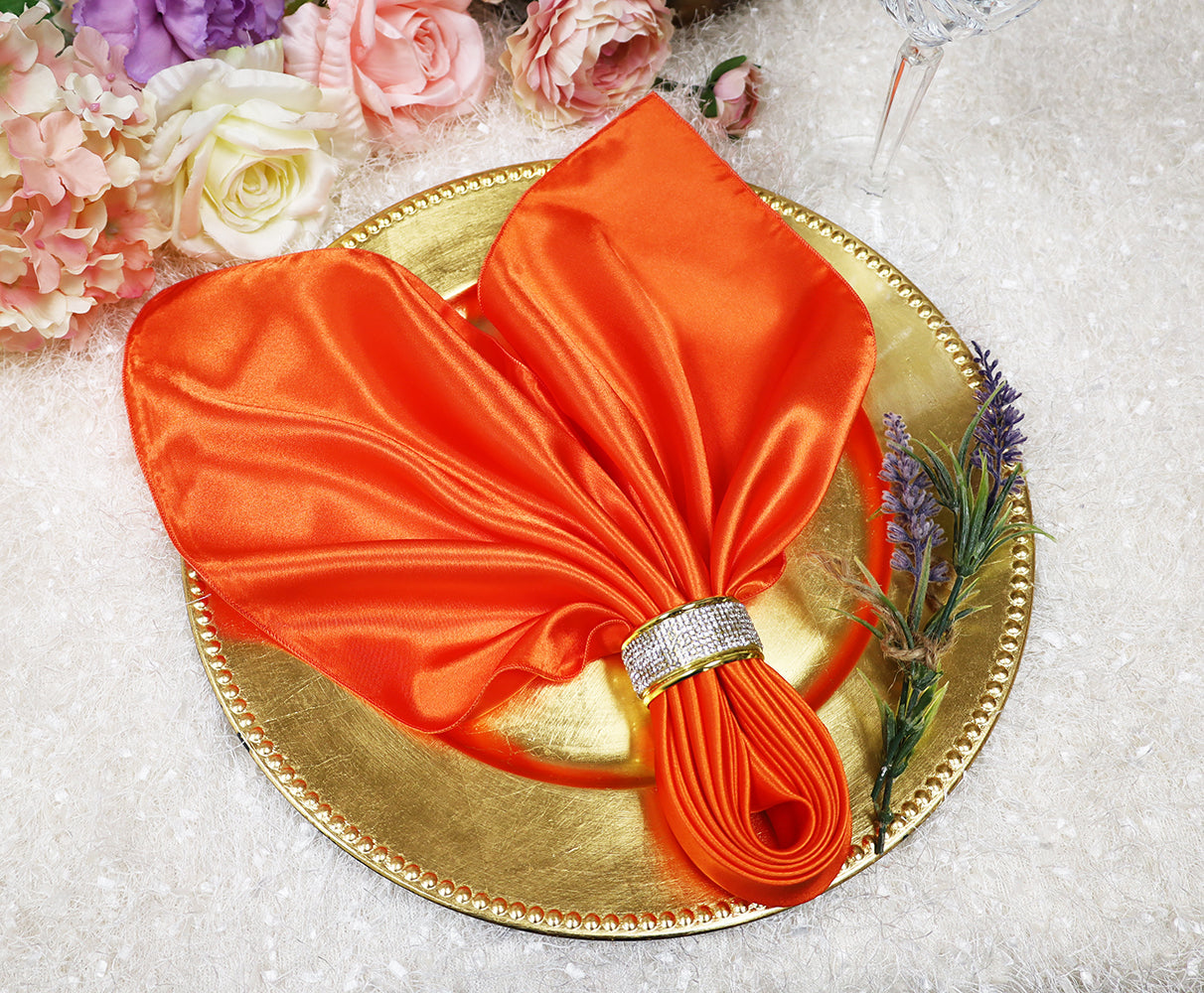 Satin Dinner Napkin Sample 20x20 Orange