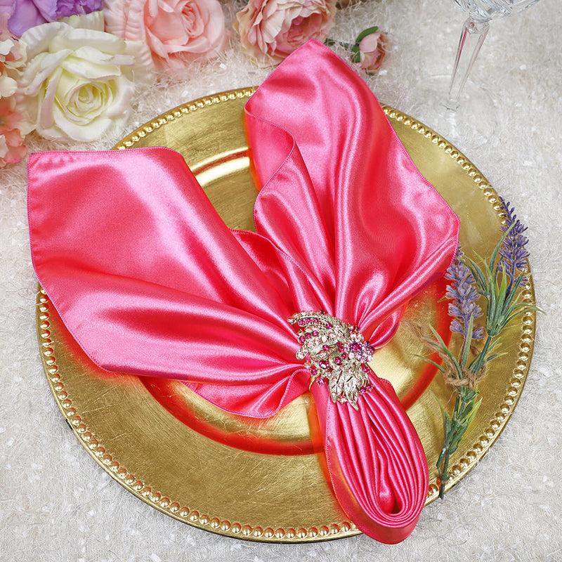 Satin Dinner Napkins 20x20 Bubble Gum