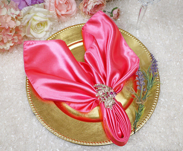 Satin Dinner Napkins 20x20 Bubble Gum