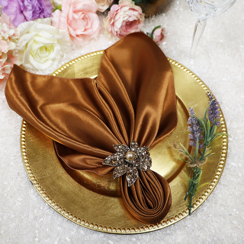 Satin Dinner Napkins 20x20 Copper