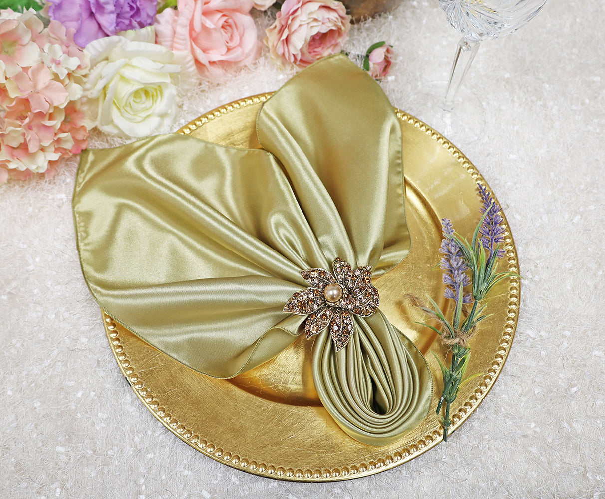 Satin Dinner Napkin Sample 20x20 Cappucino