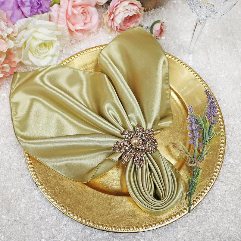 Satin Dinner Napkins 20x20 Cappuccino