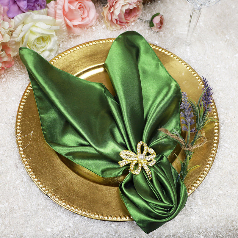Satin Dinner Napkin Sample 20x20 Clover Green