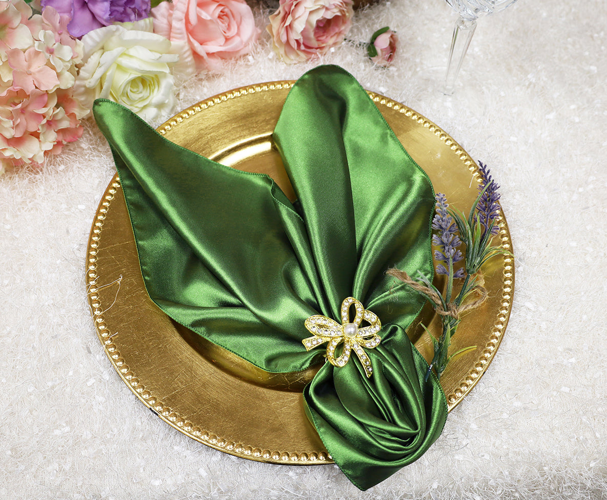 Satin Dinner Napkin Sample 20x20 Clover Green