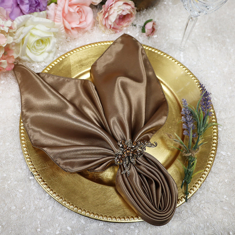 Satin Dinner Napkin Sample 20x20 Latte/Taupe