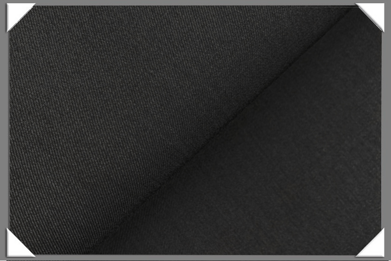 Charcoal Gabardine Wool Blend Fabric - Charcoal, Solid, 58/60" Width