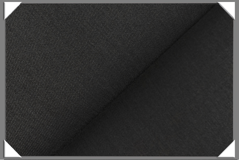 Charcoal Gabardine Wool Blend Fabric - Charcoal, Solid, 58/60" Width