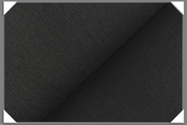 Charcoal Gabardine Wool Blend Fabric - Charcoal, Solid, 58/60" Width