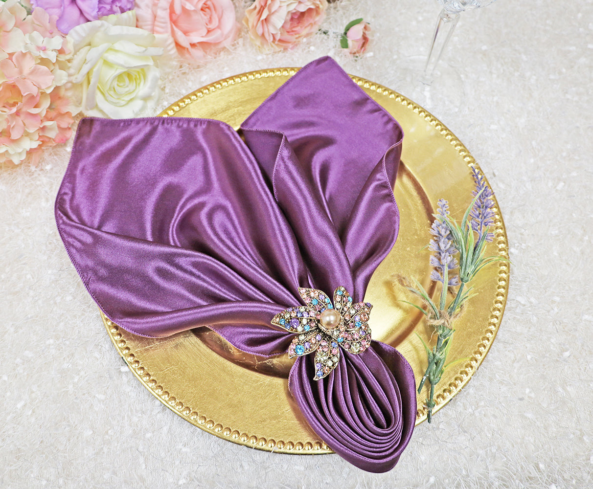 Satin Dinner Napkin Sample 20x20 Wisteria