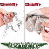 6 Piece Gingerbread Man Cookie Cutters Set, Gingerbread Famili Biscuits Cutter Gingerbread Boy and Girl, Stainless Steel