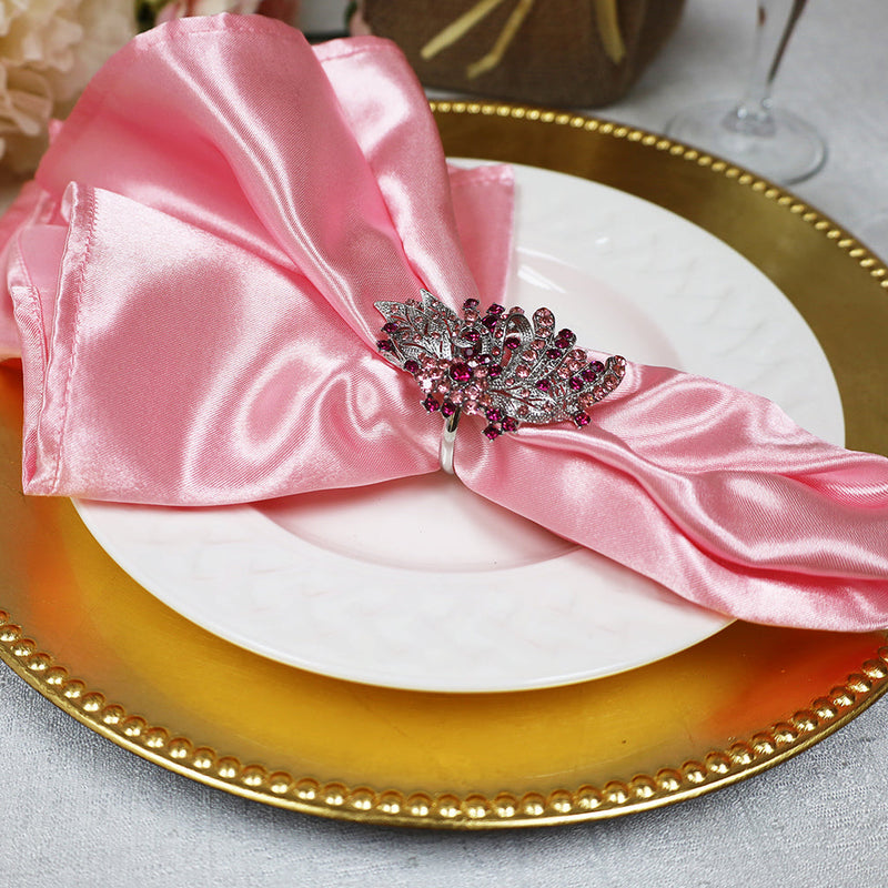 Heavy Duty Satin Dinner Napkins Pink 20x20