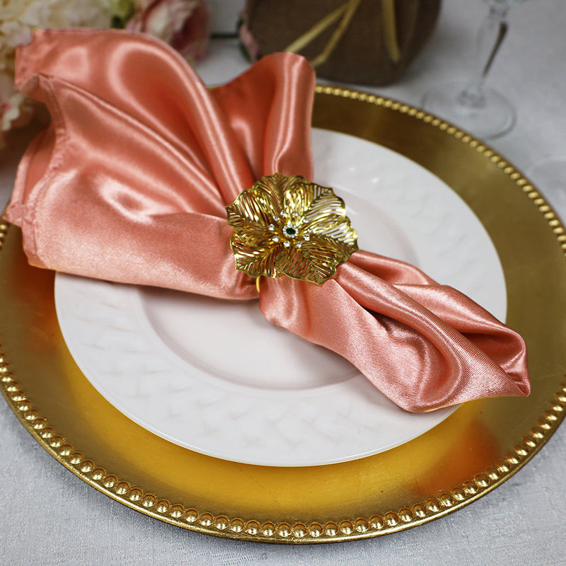 Heavy Duty Satin Dinner Napkins 20x20 Rose Pink