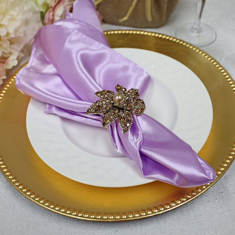 Heavy Duty Satin Dinner Napkins Lavender 20x20