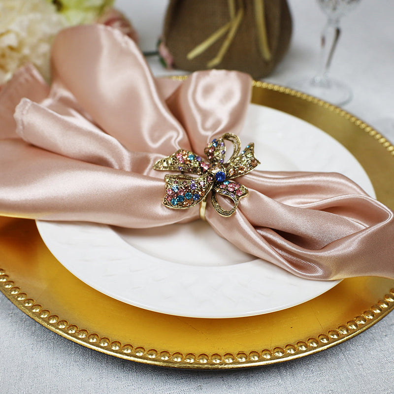 Heavy Duty Satin Dinner Napkin Sample 20x20 Blush Pink