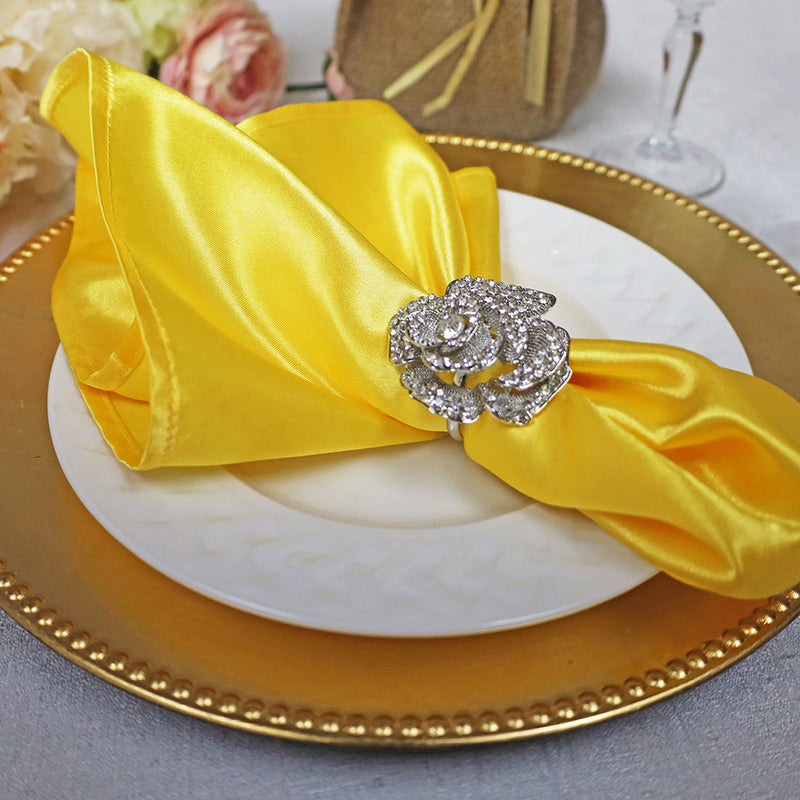 Heavy Duty Satin Dinner Napkin 20x20 Canary Yellow