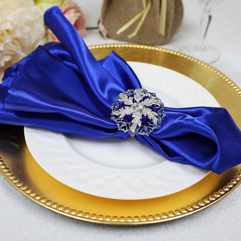 Heavy Duty Satin Dinner Napkins 20x20 Royal Blue