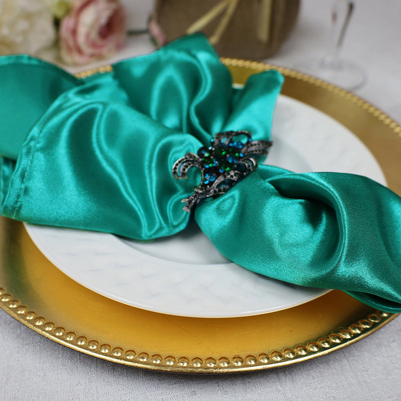 Heavy Duty Satin Dinner Napkins 20x20 Jade