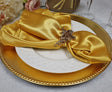 Heavy Duty Satin Cloth Dinner Napkins 20x20 Gold