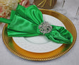 Heavy Duty Satin Dinner Napkins 20x20 Emerald Green