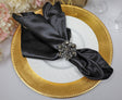 Heavy Duty Satin Dinner Napkin Sample 20x20 Black