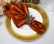 Heavy Duty Satin Dinner Napkins 20x20 Rust/Burnt Orange