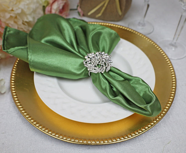 Satin Dinner Napkin Sample 20x20 Clover Green