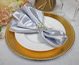 Heavy Duty Satin Dinner Napkin Sample 20x20 Platinum