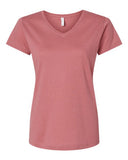 Women's Fine Jersey Short Sleeve V-Neck Tee